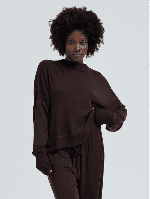Hovedbilde Woolen Sporty Sweat, Mørk Brun, Merino