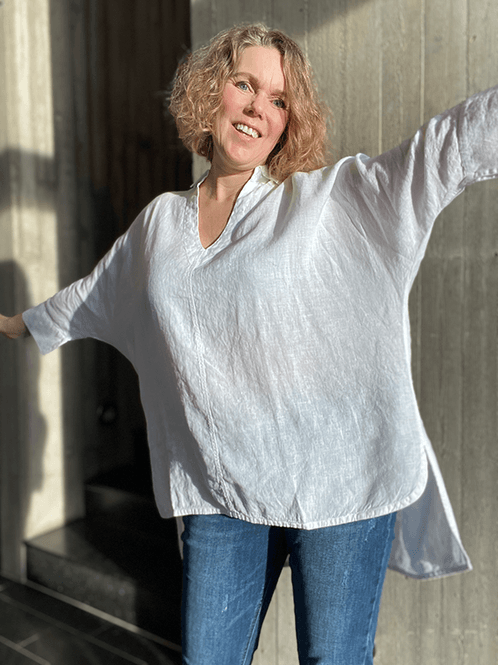 Hovedbilde 12026 StorSkjorte, White, Lin Tynn