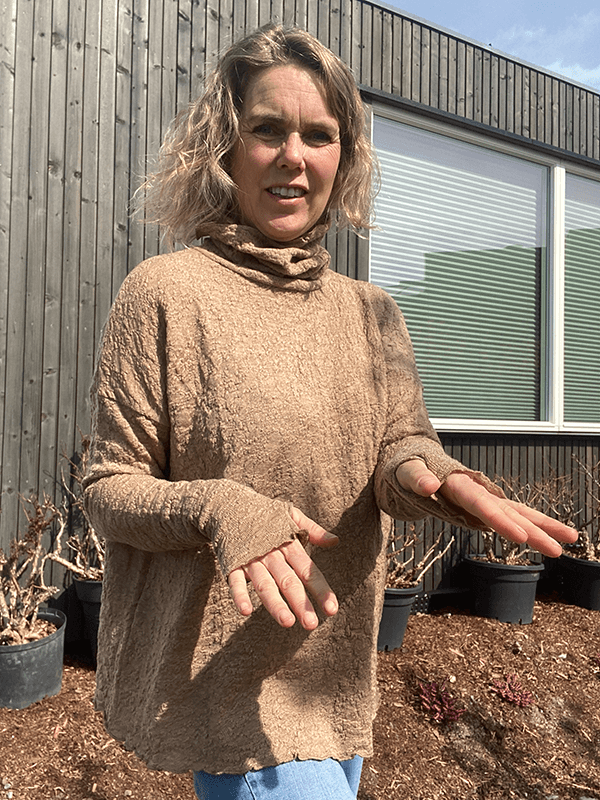 4501 Genser, Light Camel Melange, Bubble Wool