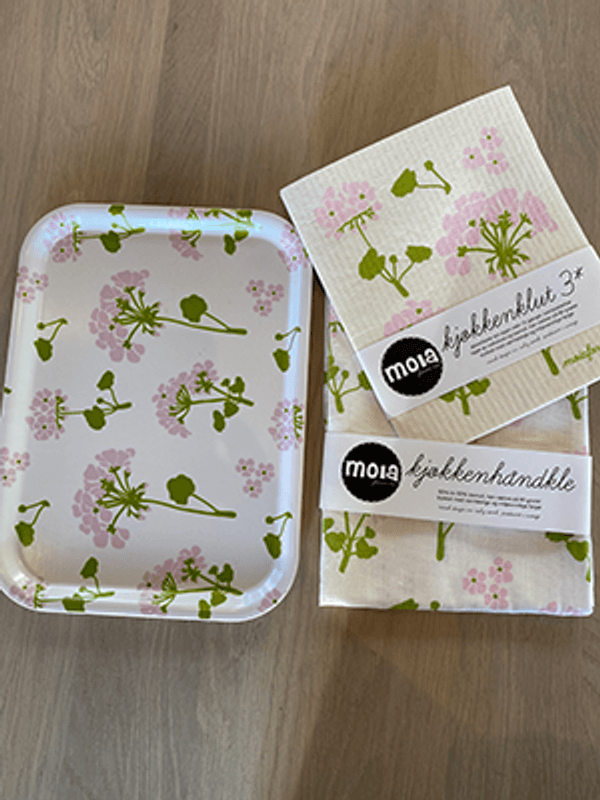 Spisebrett / Fat, 27x20 cm, Pelargon