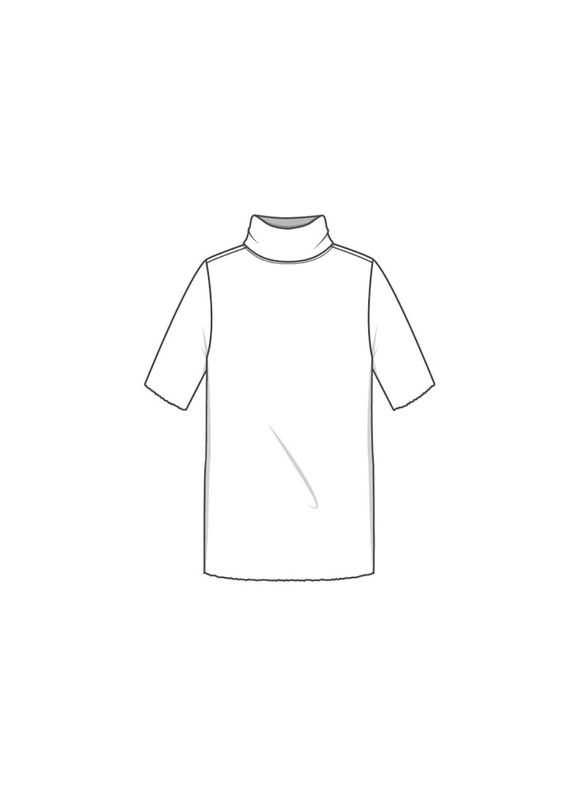 PreOrder: 4084 Shirt Roll Neck 3/4s, Merino, XS-XXL