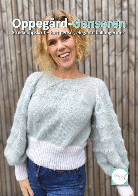 Hovedbilde Oppegård-genseren, strikkeoppskrift