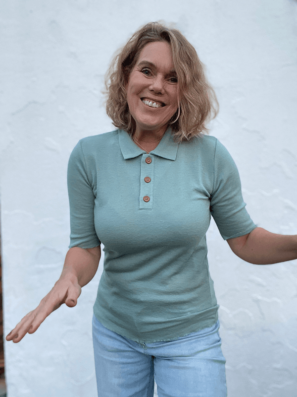 4066 T-Skjorte Polo, SeaFoam Green, Merino