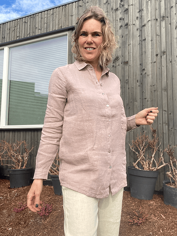 12010 Skjorte, Blush, Lin Tynn