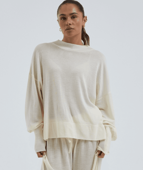 Hovedbilde Woolen Genser Sporty, Merino, Off-White