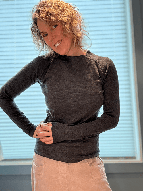 Hovedbilde 4063 Genser Saddle Back, Anthrasite Melange, ...