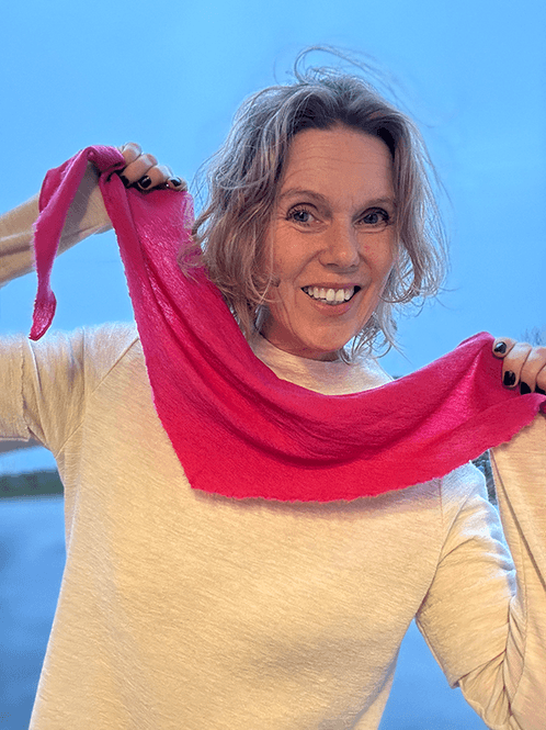 Hovedbilde 1040 TriangelSkjerf (S), Pink, Merino