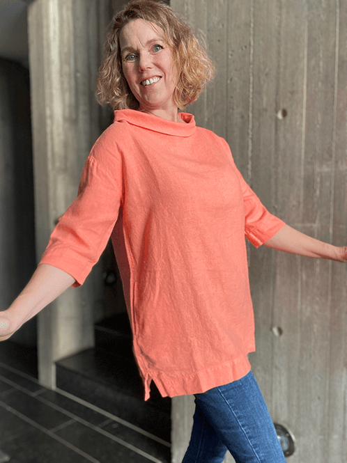 Hovedbilde 11011 Topp, Papaya, Lin