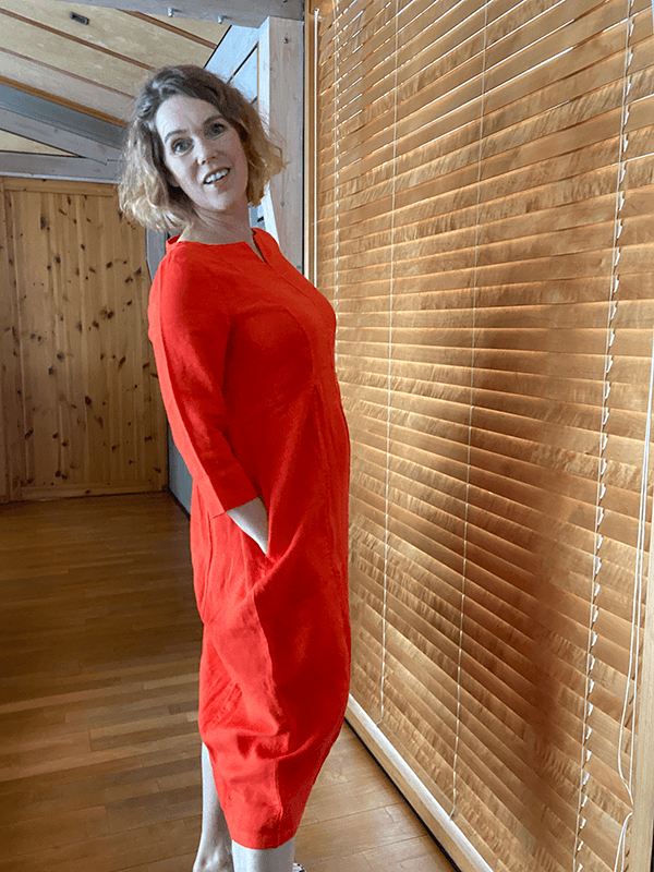 11020 Kjole, Hot Coral, Lin