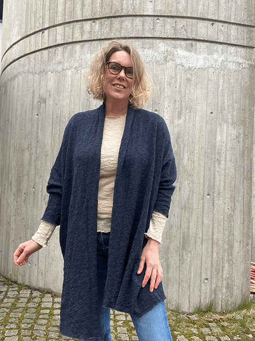 Hovedbilde 8501 Cardigan, Midnight Blue Melange, Bubble Wool