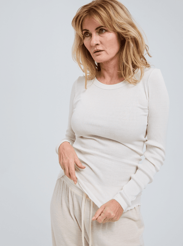 Silky Fiore T-Genser, Silke, Off-White