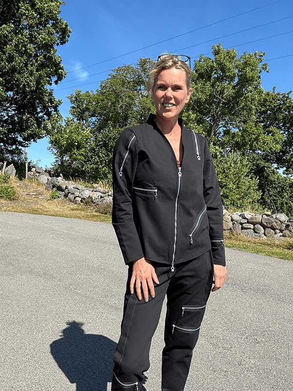 2141 Jakke Stretch, Black, Bomull