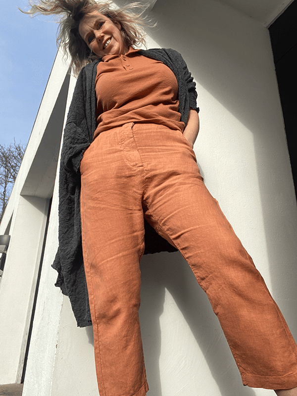 11022 Chinos, Pecan Brown, Lin