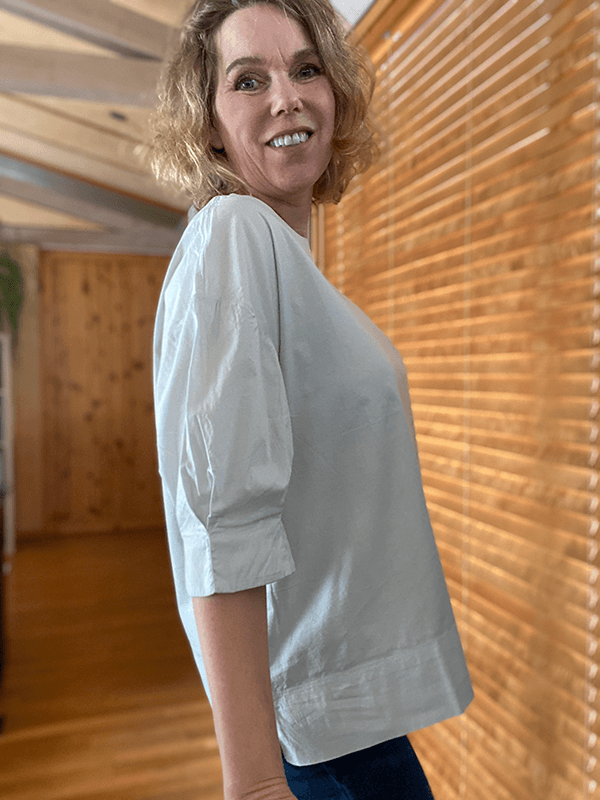 13036 Bluse, Salt, Poplin