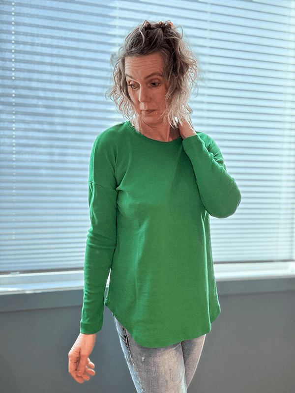 4306 T-Genser Loose, Bright Green, Bomull