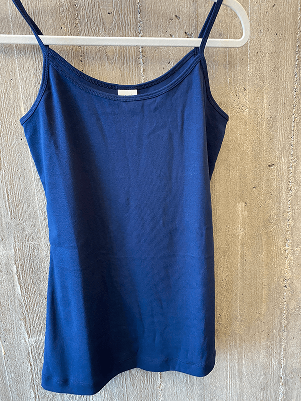 2300 Strap Top, Navy, Bomull