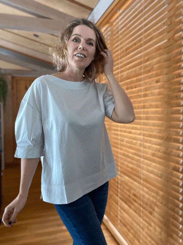 13036 Bluse, Salt, Poplin