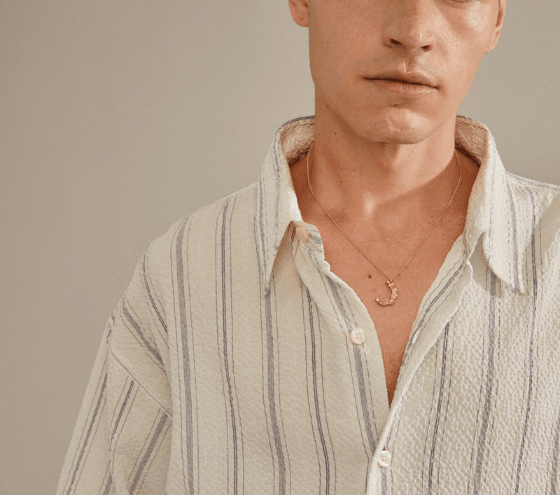 MOON Resirkulert Halskjede, Gullbelagt