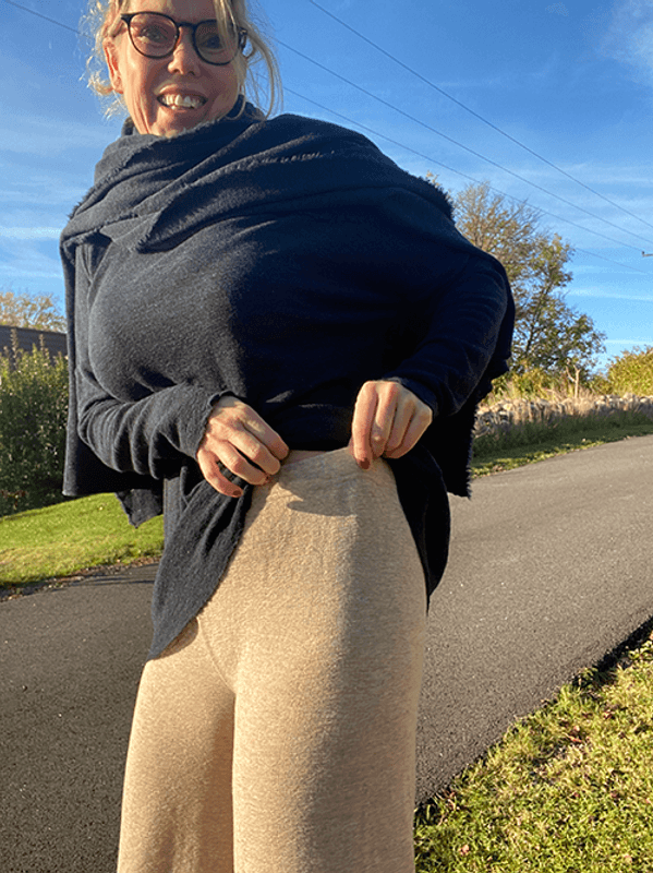 3005 Bukse Kort, Sand Melange, Merino