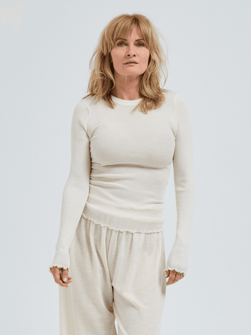 Hovedbilde Wooly T-Genser, Merino / Silke, Off-White