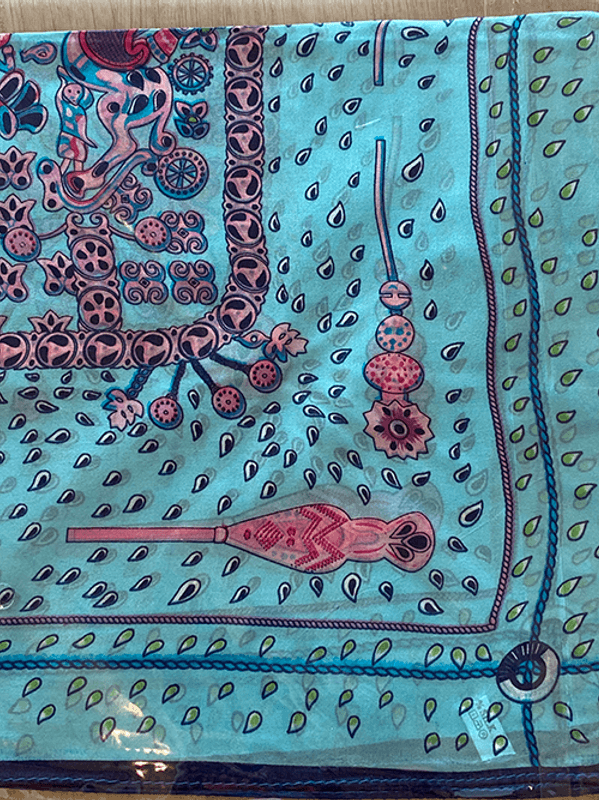 SilkeSkjerf 50cm, Fantasi, Turkis / Rosa / Navy