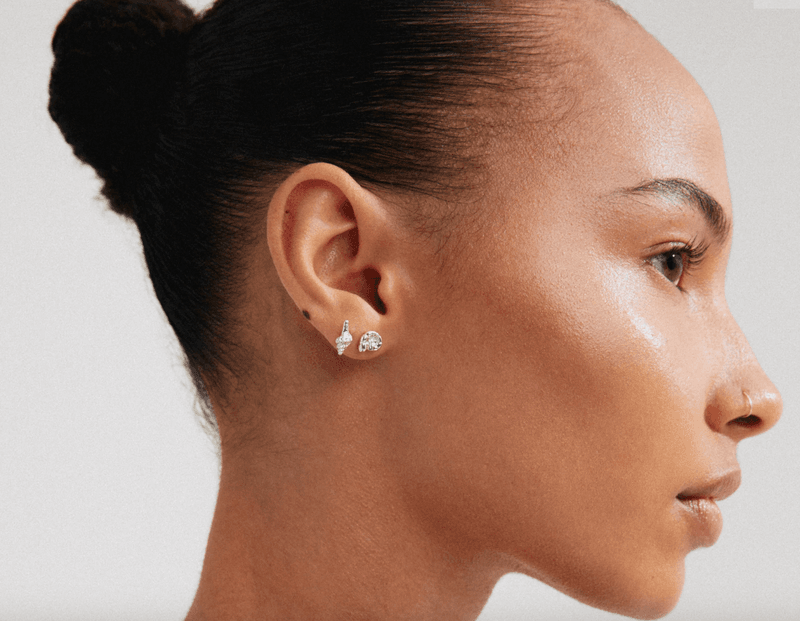 FORCE Resirkulert Øredobber 2i1, Sølvbelagt