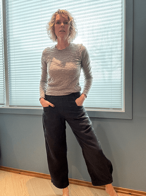 Hovedbilde 11027 Bukse Barrel, Charcoal, Lin