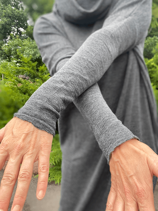 7028 Kjole, Anthrasite Melange, Merino