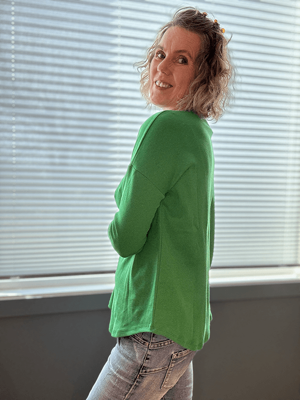 4306 T-Genser Loose, Bright Green, Bomull