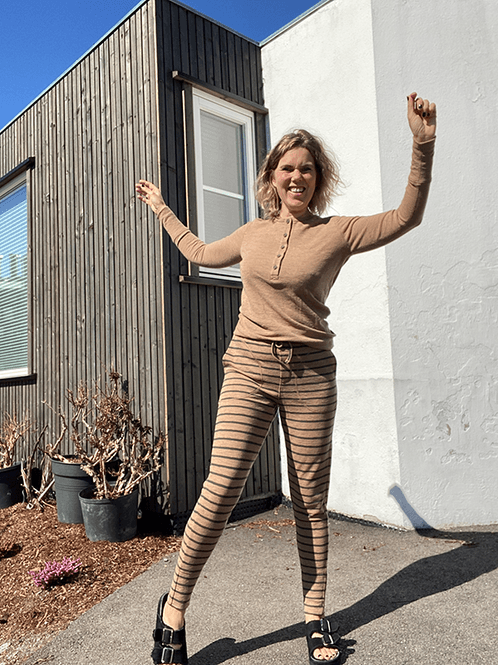 Hovedbilde 3009 Bukse, Light Camel / Black Coffee, Merino