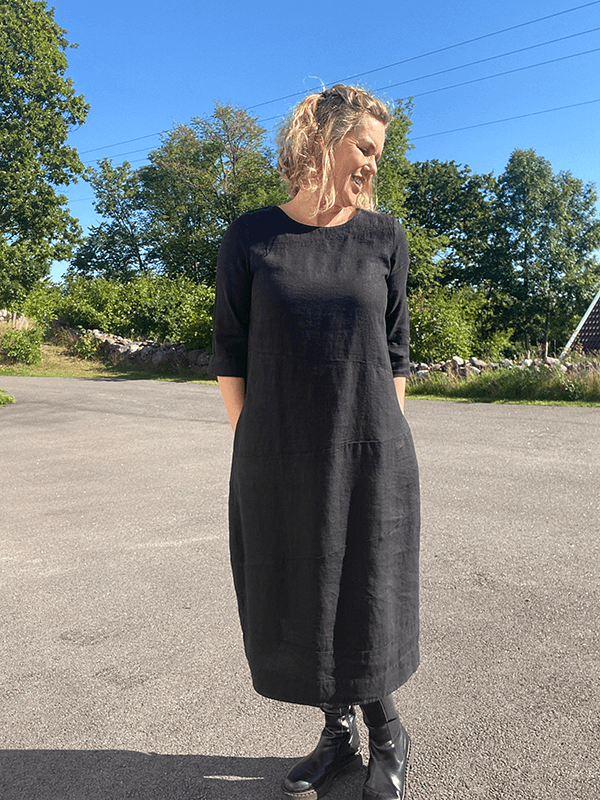 11000 Kjole, Black, Lin