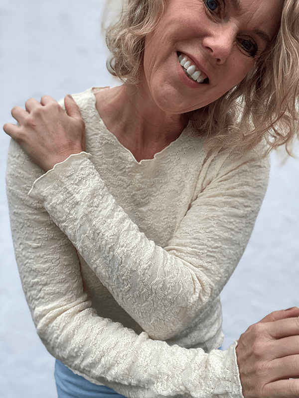 4502 Genser, Raw White, Bubble Wool