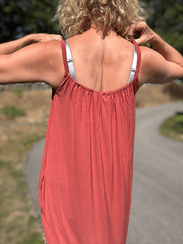 7622 Strap Dress, Tarracotta, Bamboo
