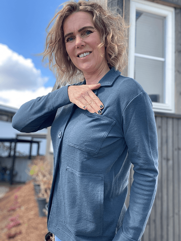 8021 Jakke / Blazer, Asphalt, Merino