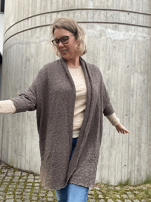 Hovedbilde 8501 Cardigan, Earth Melange, Bubble Wool