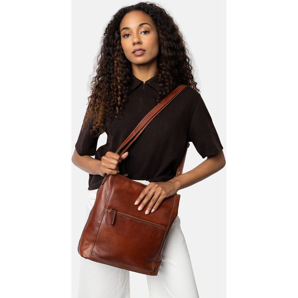 Hovedbilde Myra Big SkulderVeske, Skinn, Cognac