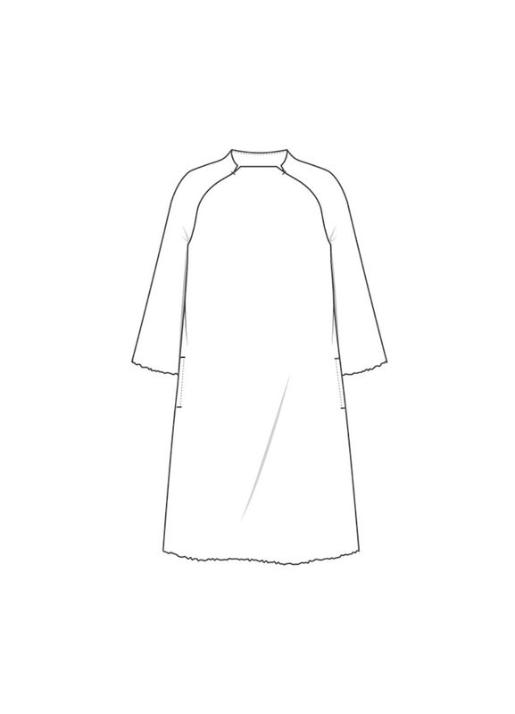 7043 Kjole Saddle Back Kort, Artic Melange, Merino