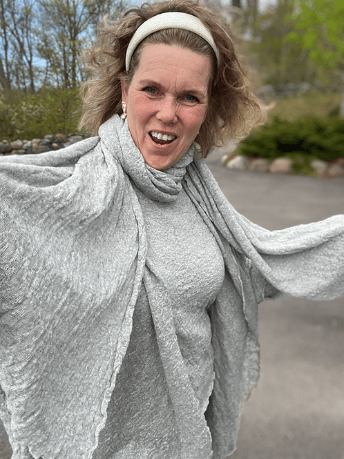 Hovedbilde 1503 Skjerf 58x200cm, Dawn Grey Melange, Bubble ...