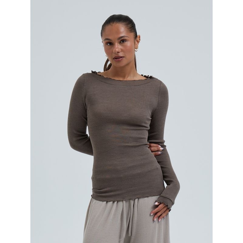Wooly Boat Neck, Fungi, Merino / Silke