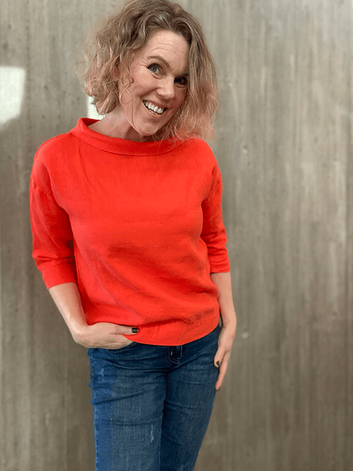 Hovedbilde 11001 Topp, Hot Coral, Lin