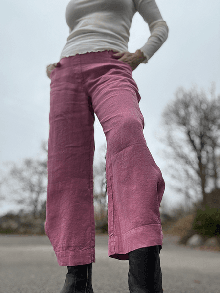 Hovedbilde 11027 Bukse Barrel, Dusty Camelia, Lin