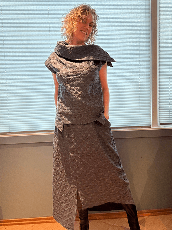 3032 Skjørt Bubble, Blue, Bomull