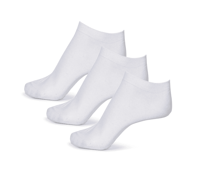 Hovedbilde Basics Socks Sneakers 3pk, Bomull, Hvite
