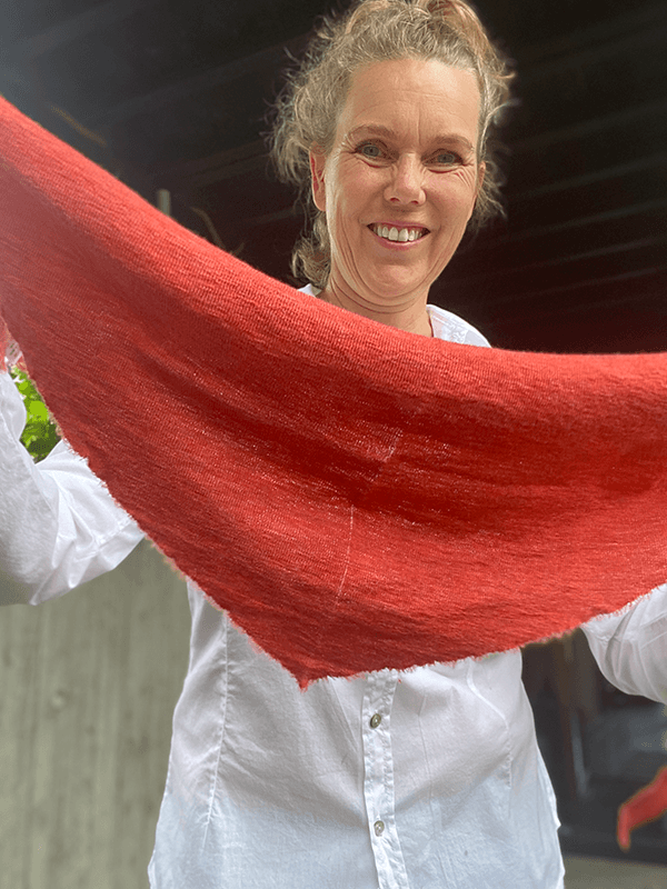 1040 TriangelSkjerf (S), Terracotta Melange, Merino