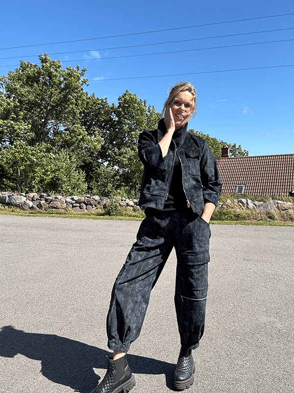 4169 Bukse Velvet, Black (BlåSvart), Cord