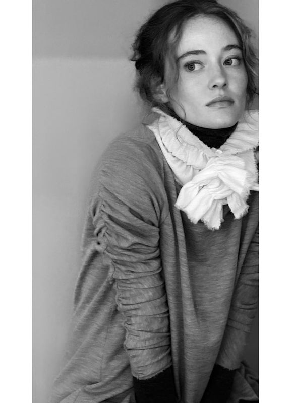 1051 Skjerf / Hårbånd Flounce, Terracotta Melange, Merino