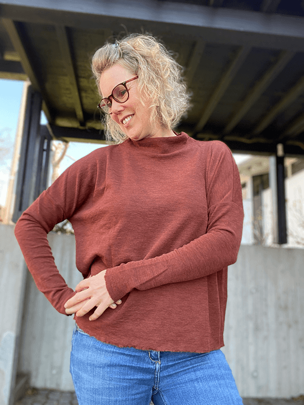 4025 Genser, RoseWood Melange, Merino