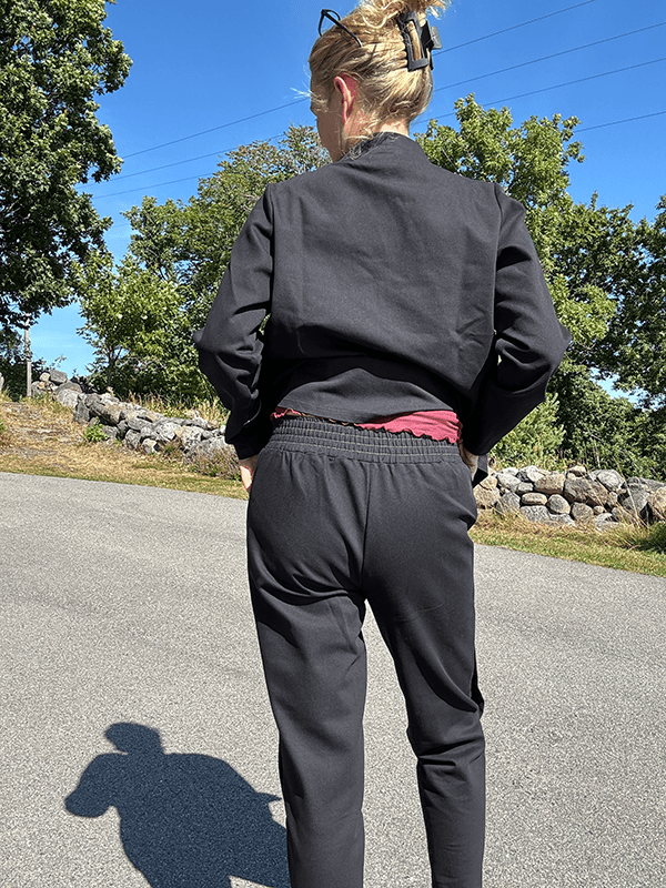 4166 Bukse Stretch, Smal, Black, Bomull