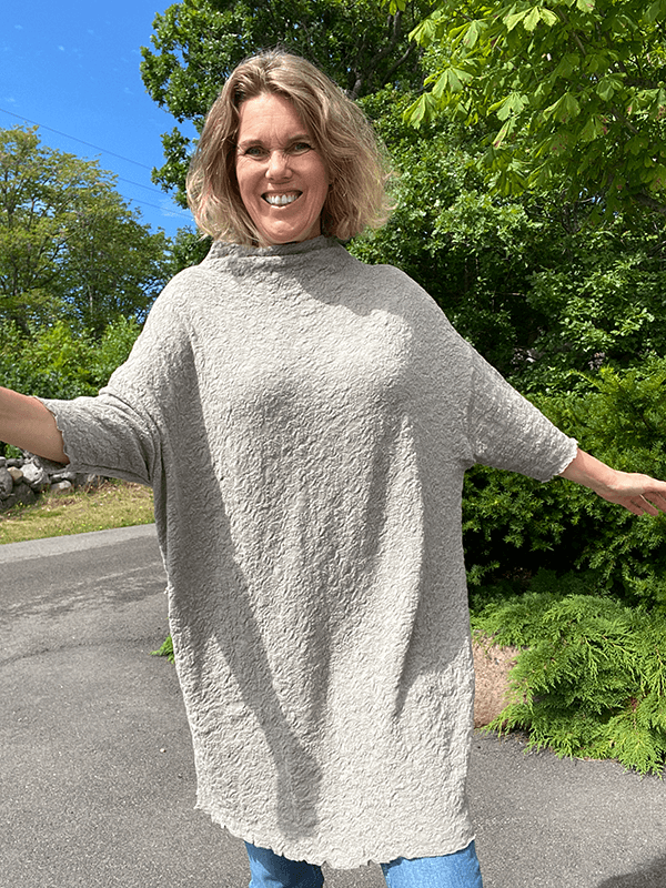 6501 GenserKjole, Elephant Melange, Bubble Wool