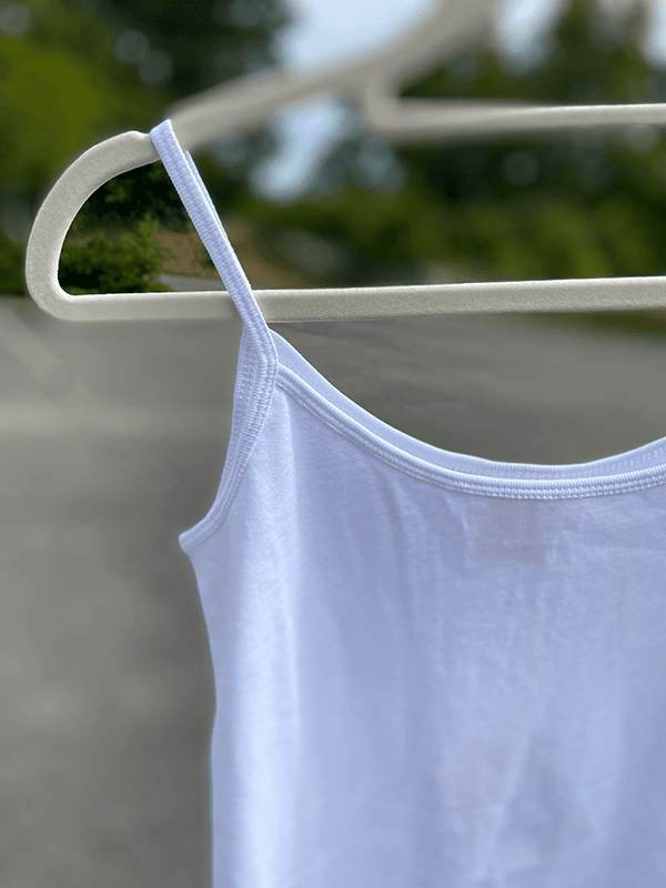 2300 Strap Top, White, Bomull